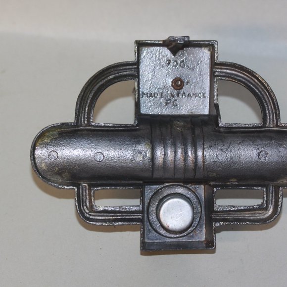 FRANCE INKWELL & Pen Rest Souvenir D'Alsage Stork Metal Unique - Picture 7 of 7